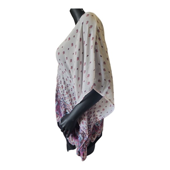Xhilaration Kimono Cardigan Womens L/XL Floral Sheer Open Front Summer Cover Up - Picture 2 of 9